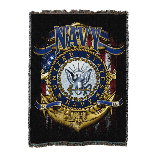 United States Navy Emblem Blanket