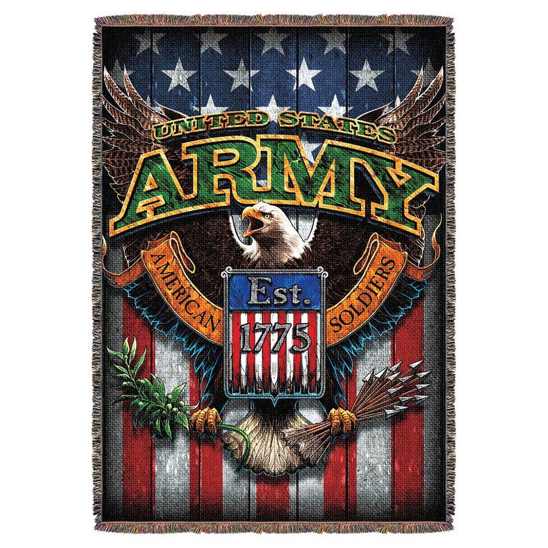 Army Fighting Eagle Blanket