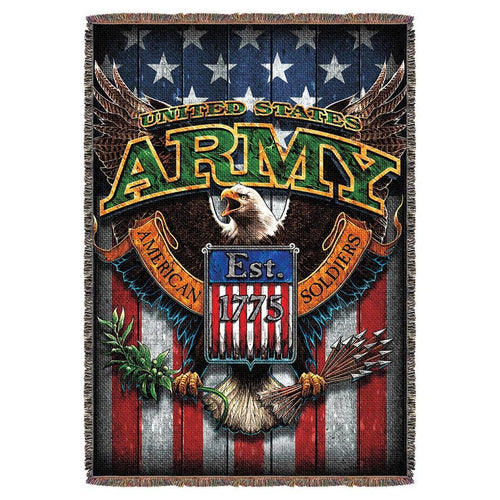 Army Fighting Eagle Blanket