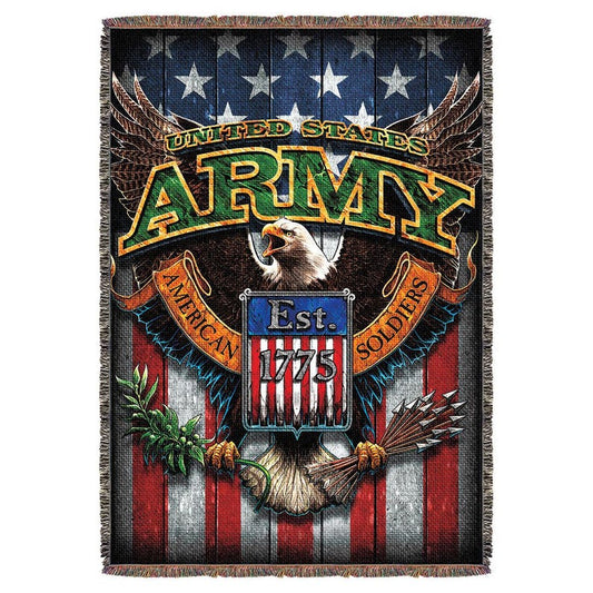 Army Fighting Eagle Blanket